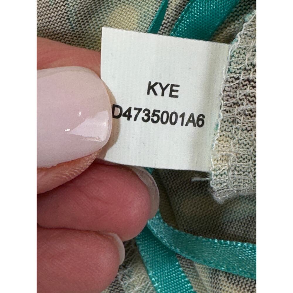 Diane Von Furstenberg DVF Kye Wrap Dress Size 10 Silk Jersey Turquoise Brown - Picture 13 of 13